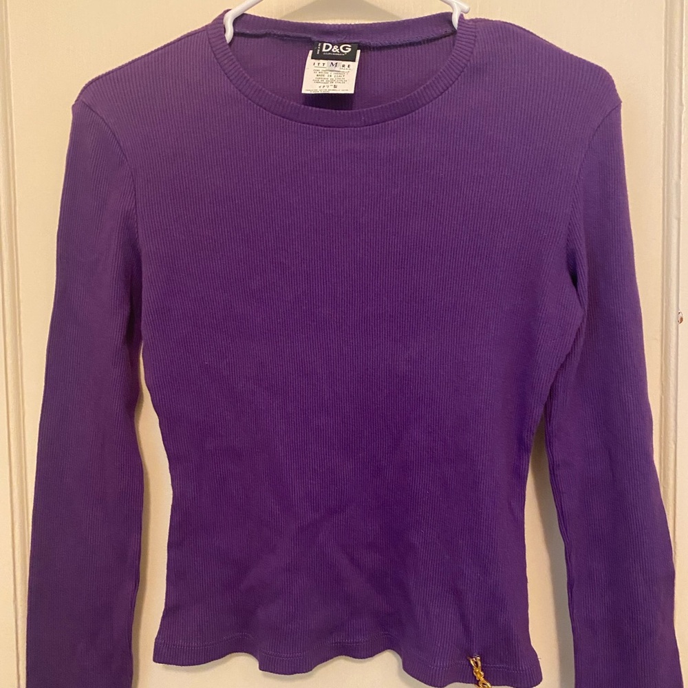 Authentic Vintage Dolce & Gabbana Ribbed Knit Long Sleeve Top